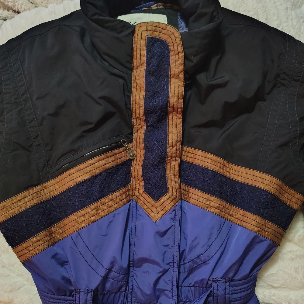 Rare vintage kaelin embroidered ski suit size 12 - Picture 4 of 5